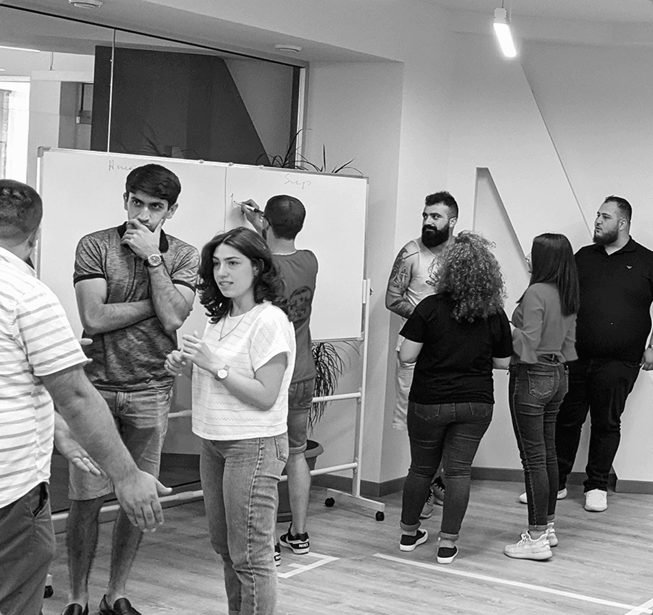 Team brainstorming session